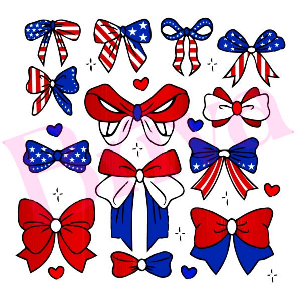 4th of July Bows PNG Design - Image 2