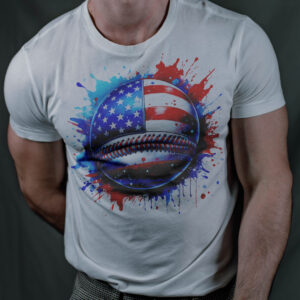 Baseball USA Flag