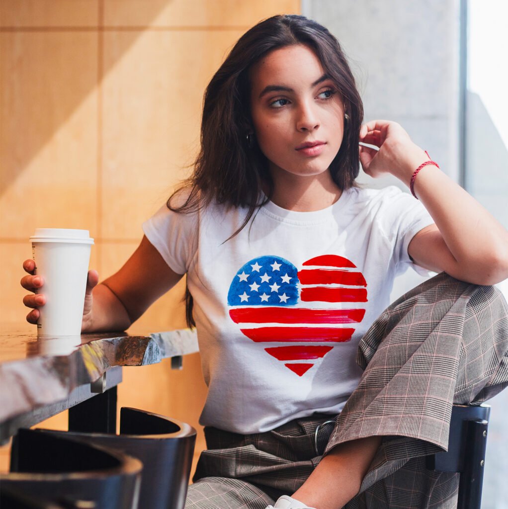 USA Heart Flag