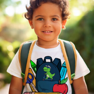Back to School Dinosaur Shirt Design