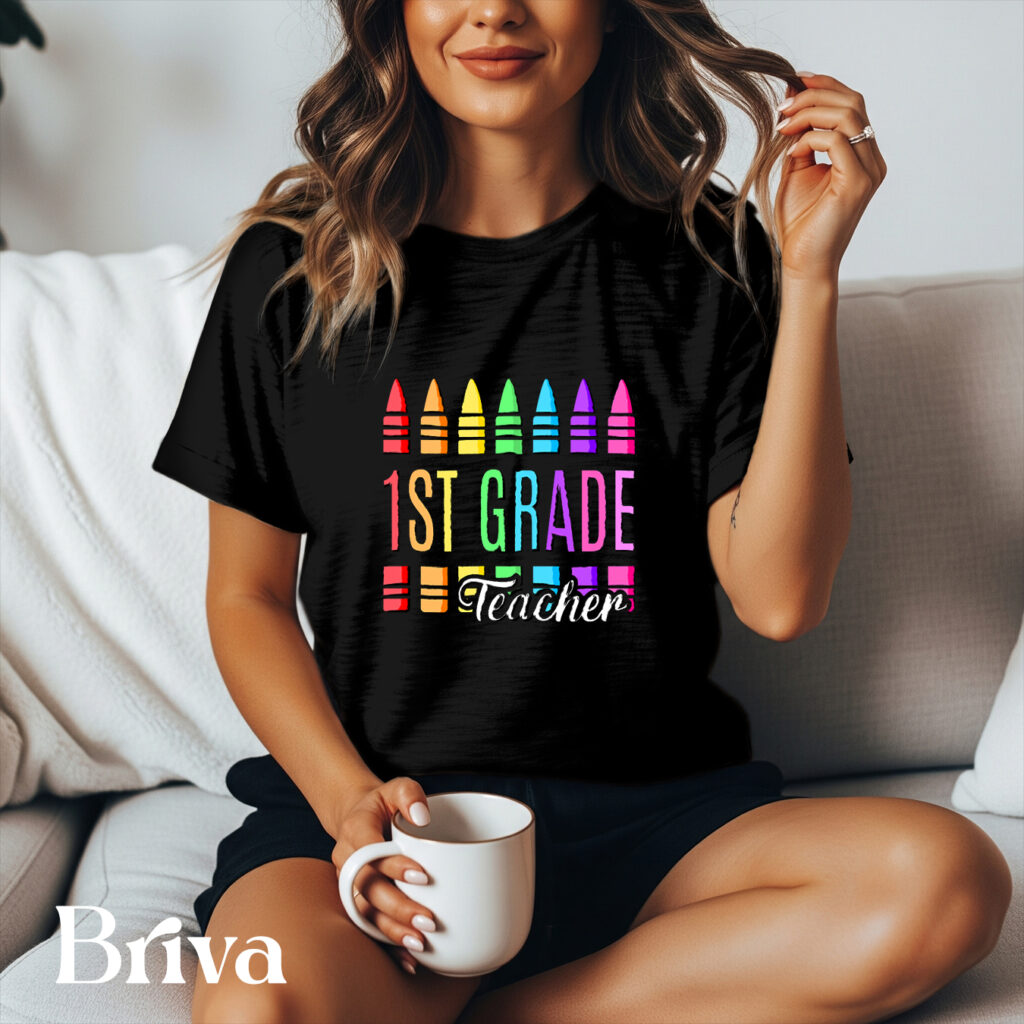 Colorful Crayon Personalized Grade Level for Teachers