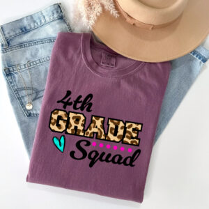 4th Grade Cheetah Squad Shirt Design