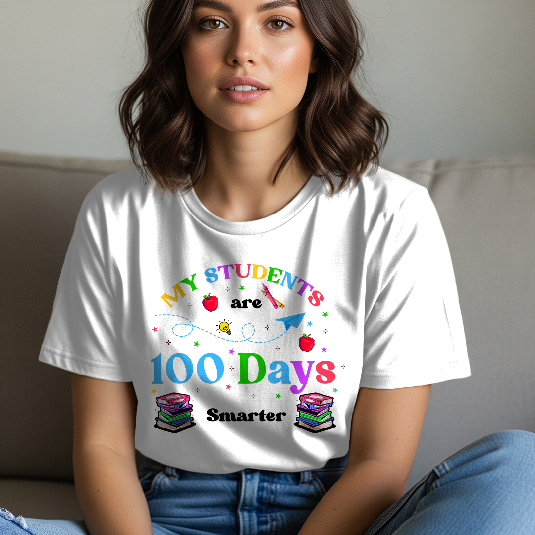 Teachers My Students are 100 Days Smarter Shirt Design